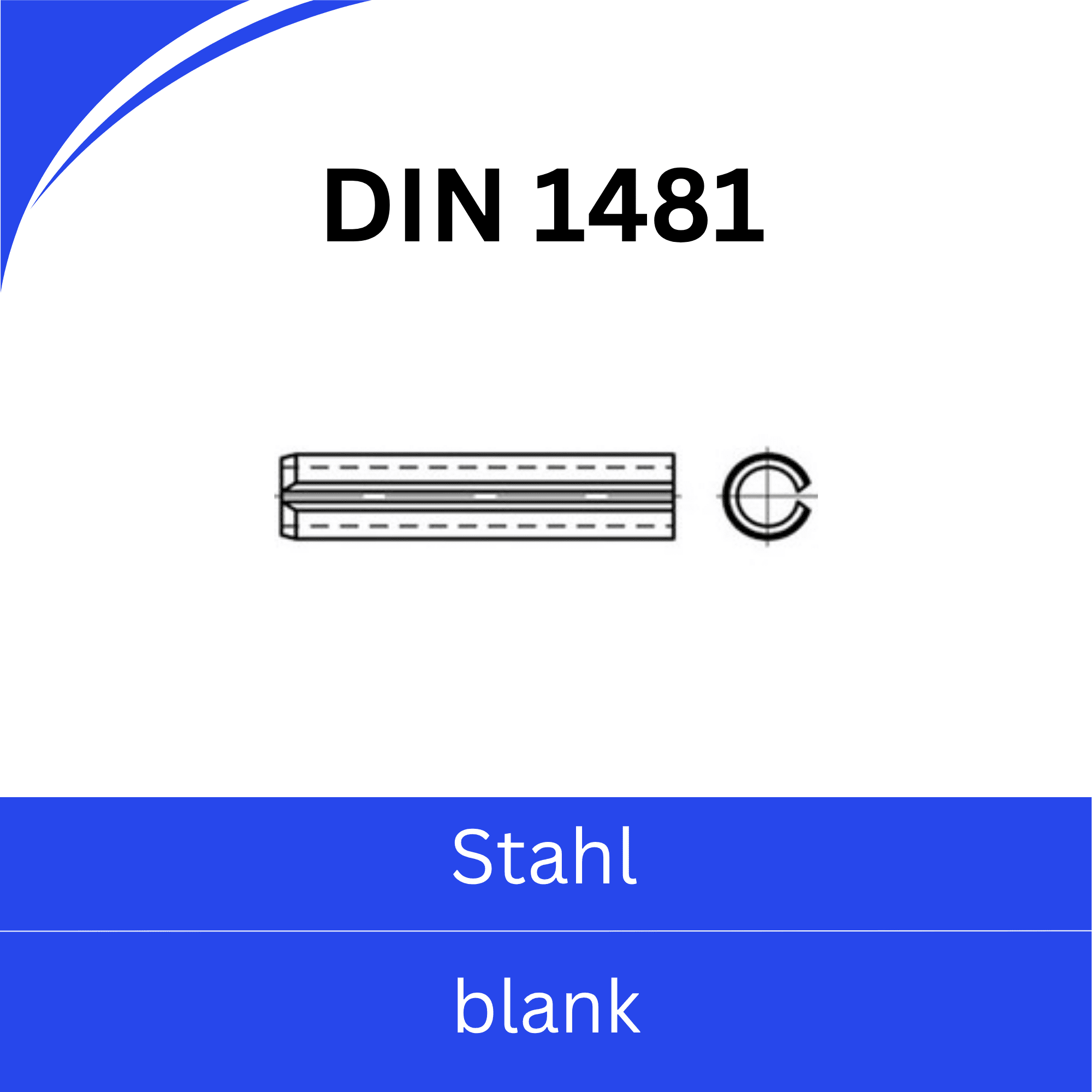 Bild für Kategorie ➤ Kategorie: DIN 1481 Stahl (blank)
